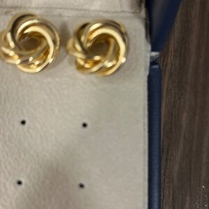 Chunky twirl earrings faux gold